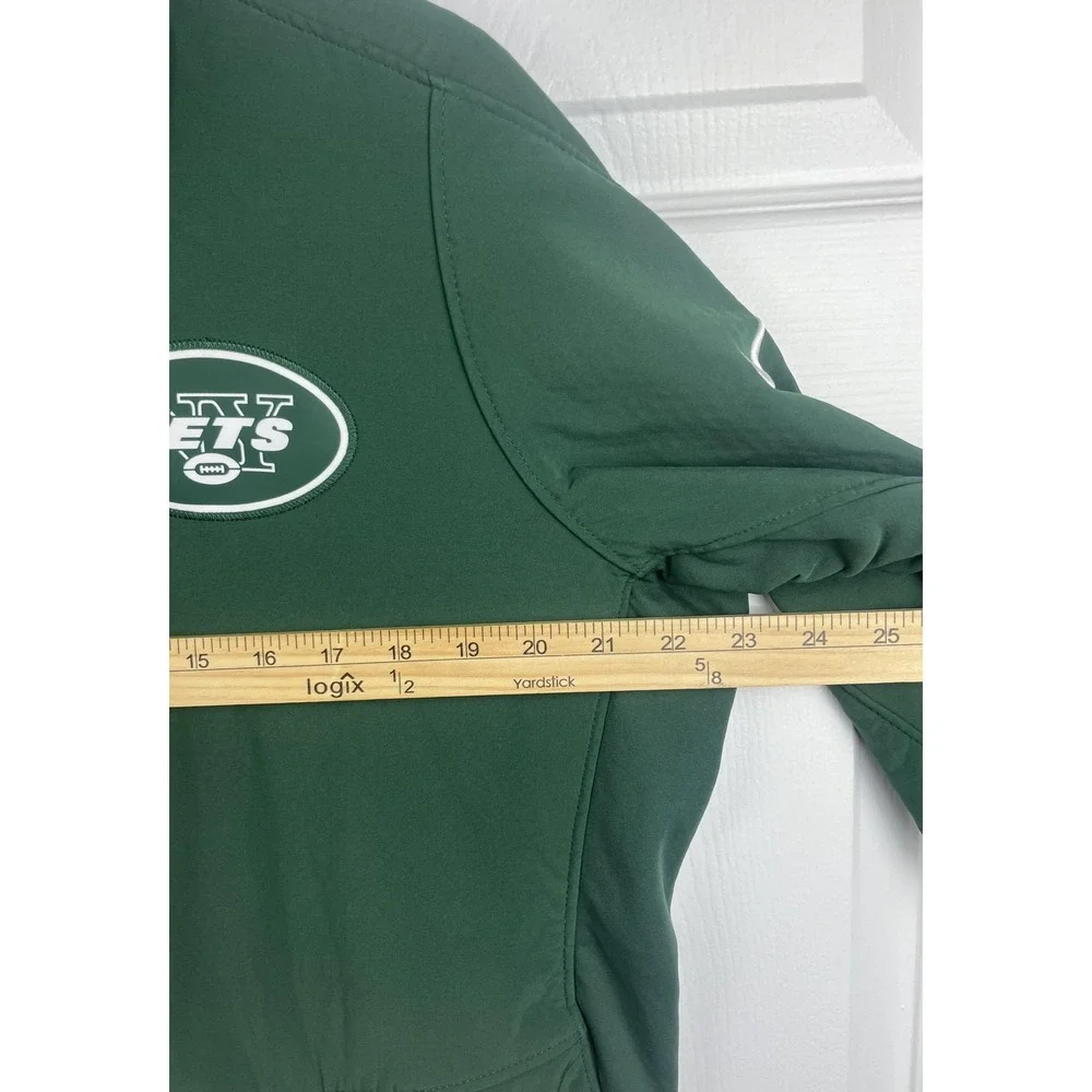 New York Jets Jacket Mens Large Green Nike NFL On Field Apparel Full Zip Pockets